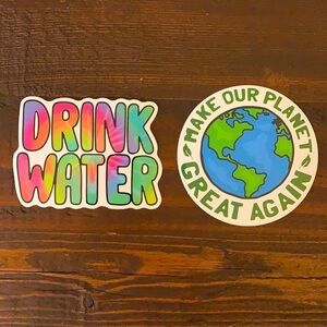 Stickers Set of 2 Large Laptop Water Bottle VSCO